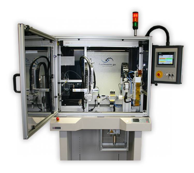 Inline Bügellötsystem aufgebaut auf einem Bandsegment 